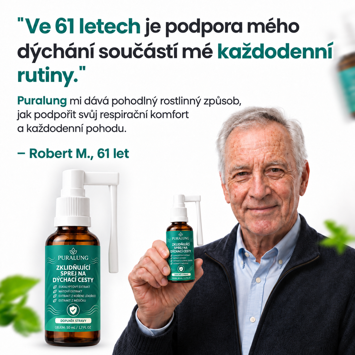 Puralung - sprej pro pohodlné dýchání